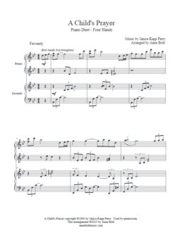 A Child's Prayer (piano duet)