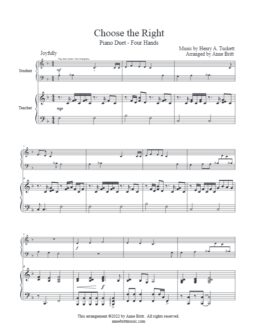 Choose the Right (student/teacher piano duet)