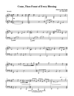 Come, Thou Fount of Every Blessing (early intermediate piano solo)