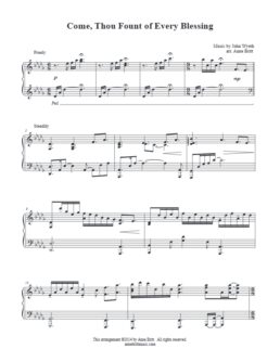 Come, Thou Fount of Every Blessing (late intermediate piano solo)