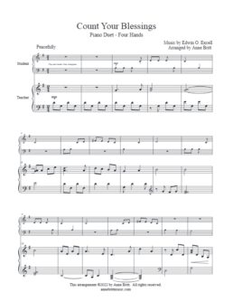 Count Your Blessings (student/teacher piano duet)