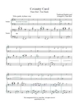 Coventry Carol (student/teacher piano duet)