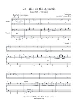 Go Tell It on the Mountain (student/teacher piano duet)