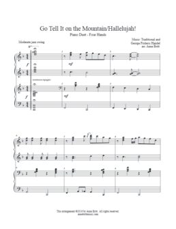 Go Tell It on the Mountain/Hallelujah! (piano duet)