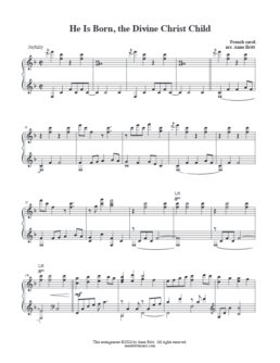 He Is Born, the Divine Christ Child (piano solo)