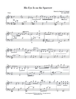 His Eye Is on the Sparrow (piano solo - early intermediate)