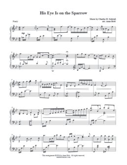 His Eye Is on the Sparrow (piano solo - intermediate)