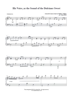His Voice, as the Sound of the Dulcimer Sweet (early intermediate)