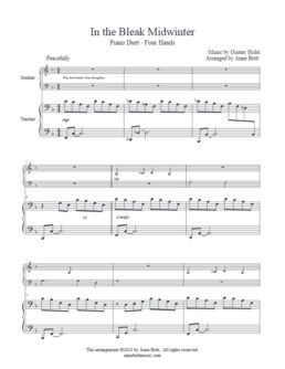 In the Bleak Midwinter (student/teacher piano duet)