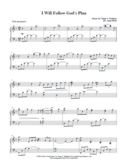 I Will Follow God's Plan (piano solo)