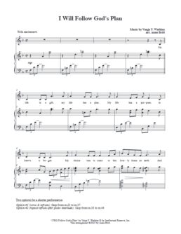I Will Follow God's Plan (vocal)