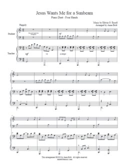 Jesus Wants Me for a Sunbeam (student/teacher piano duet)