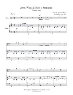 Jesus Wants Me for a Sunbeam (viola & piano)