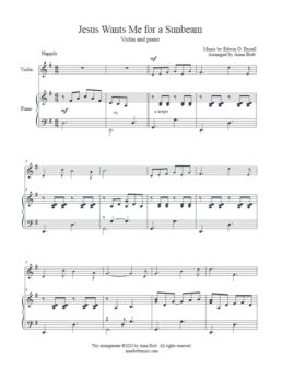 Jesus Wants Me for a Sunbeam (violin & piano)