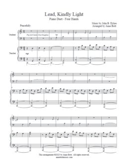 Lead, Kindly Light (student/teacher piano duet)