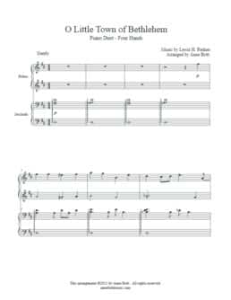 O Little Town of Bethlehem (piano duet)