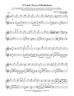 O Little Town of Bethlehem (piano solo feat. two different melodies)