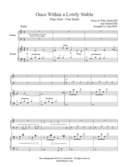 Once Within a Lowly Stable (student/teacher piano duet)