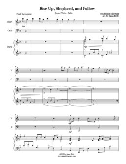 Rise Up, Shepherd, and Follow (piano/violin/cello)
