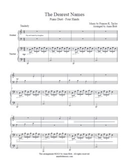 The Dearest Names (student/teacher piano duet)