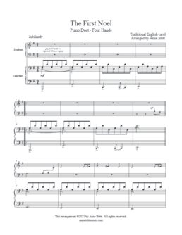 The First Noel (student/teacher piano duet)