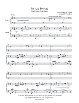 We Are Sowing (student/teacher piano duet)