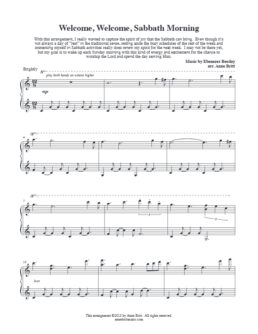 Welcome, Welcome, Sabbath Morning (early intermediate)