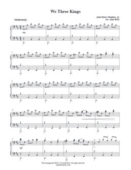We Three Kings (intermediate piano solo)