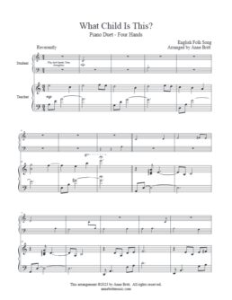 What Child Is This? (student/teacher piano duet)