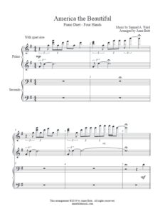 America the Beautiful (piano duet)