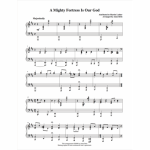 A Mighty Fortress Is Our God - intermediate piano solo