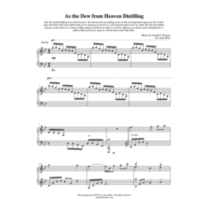 As the Dew from Heaven Distilling