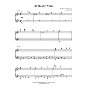 Be Thou My Vision - late intermediate piano solo