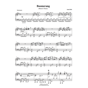 Boomerang (Mason's Theme) - intermediate piano solo
