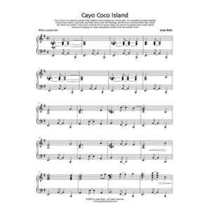 Cayo Coco Island - late intermediate piano solo