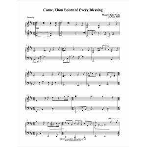 Come, Thou Fount of Every Blessing - early intermediate piano solo