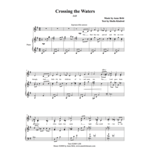 Crossing the Waters - SAB with piano accompaniment