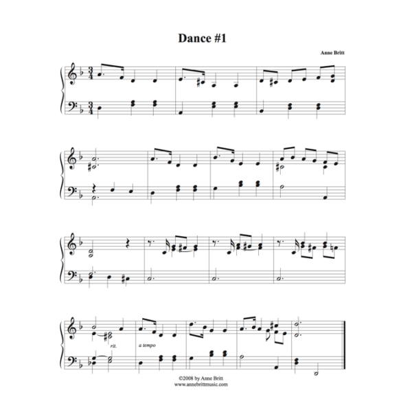 Dance #1 - early intermediate piano solo