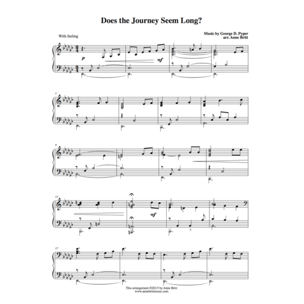 Does the Journey Seem Long? - intermediate piano solo
