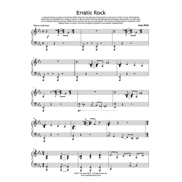 Erratic Rock - intermediate piano solo