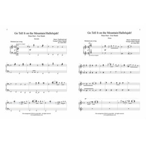 Go Tell It on the Mountain/Hallelujah! - intermediate piano duet medley with part of Handel's "Hallelujah Chorus"