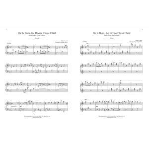 He Is Born, the Divine Christ Child (piano duet)