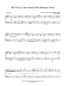 His Voice, as the Sound of the Dulcimer Sweet (early intermediate piano solo)