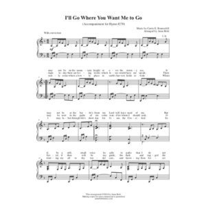 I'll Go Where You Want Me to Go (accompaniment)