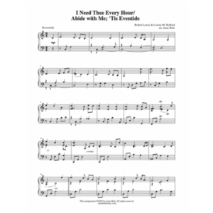 I Need Thee Every Hour/Abide with Me; 'Tis Eventide (intermediate)