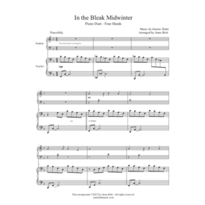 In the Bleak Midwinter (student/teacher piano duet)