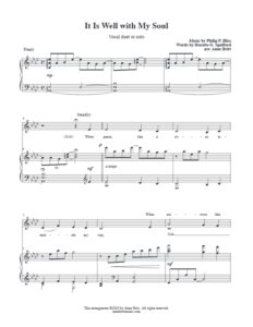 It Is Well with My Soul (vocal duet or solo, lower key)