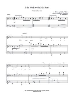 It Is Well with My Soul (vocal duet or solo, lower key)
