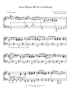 Jesus Wants Me for a Sunbeam (intermediate piano solo)