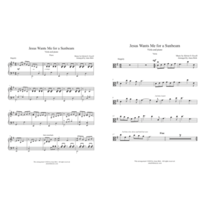 Jesus Wants Me for a Sunbeam (viola & piano)